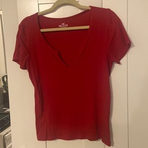 Hollister v neck rubbed woman’s tee